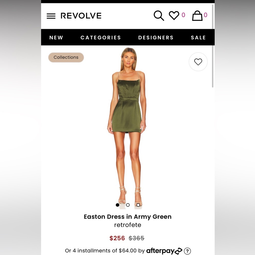 Retrofete Easton Dress in Army Greeb